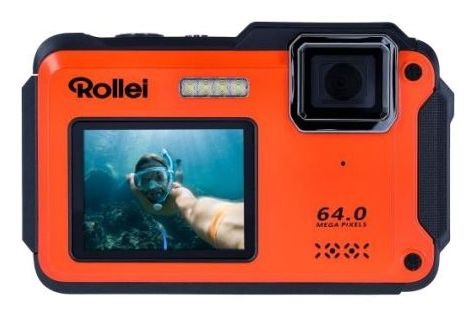 Rollei Sportsline 64 - Oranje - Compactcamera - 64 Megapixel - 4K - Waterdicht & Schokbestendig
