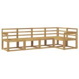 vidaXL Ensemble de canapés d'extérieur 5 pc Blanc Bois d'Acacia Massif