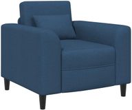 vidaXL Fauteuil Blauw Stof
