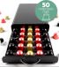 Gadgy Nespresso Capsulehouder met Lade - Koffiecups Houder Nespresso - Koffiehouder voor Nespresso Capsules - 50 Capsules - Cuphouder Zwart