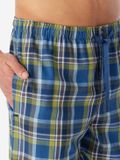 Schiesser Mix+Relax pyjamabroek Heren Oliv/Blauw Geruit 100% Katoen Maat 52