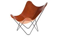Cuero Design Pampa Mariposa stoel, leer, polo/zwart, 87cm