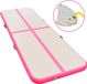 Tapis de gymnastique gonflable avec pompe 400x100x10 cm PVC rose