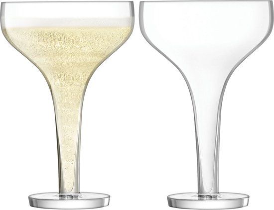 LSA Epoque Champagne Glasses - Set of 2 - 150ml - Transparent