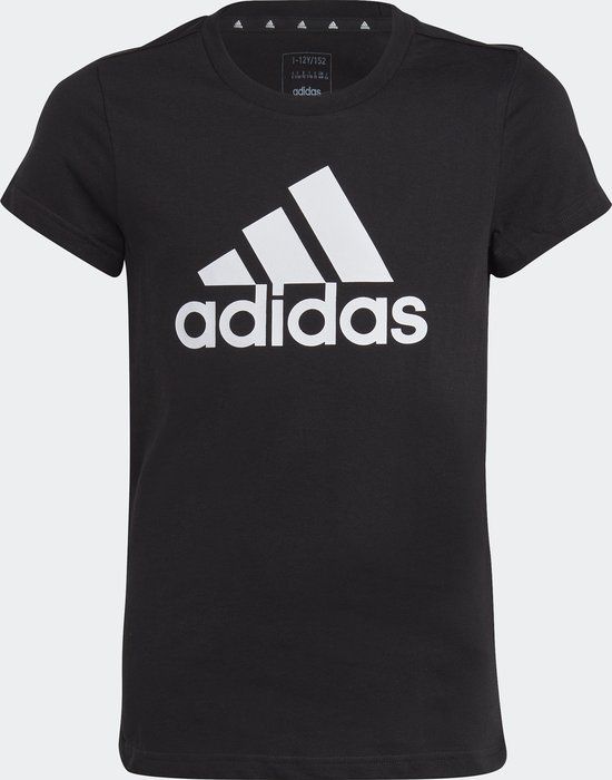 adidas Sportswear Essentials Big Logo Katoenen T-shirt Kinderen Zwart
