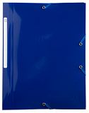 Exacompta 55112E 24-pack marineblauwe polypropyleen A4-mappen met 3 kleppen