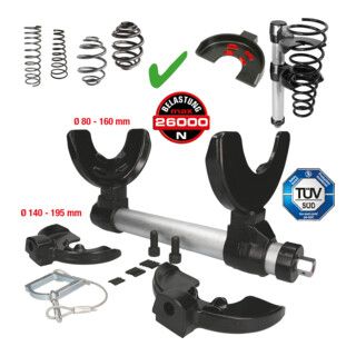 KS Tools universele veercompressor set, 6 stuks