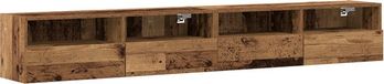 vidaXL TV Wandkast 2 stuks Oud Hout Bewerkt hout