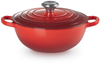 Le Creuset CI1114 26cm Round Cast Iron Dutch Oven - Cherry Red - 4.1L