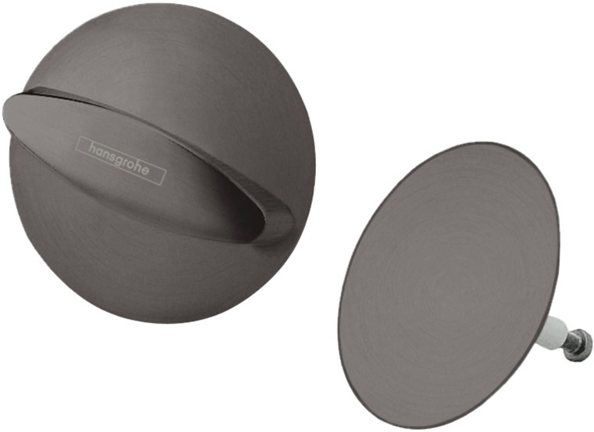 Hansgrohe Flexaplus Afbouwdeel Badafvoer Brushed Black Chroom - Messing