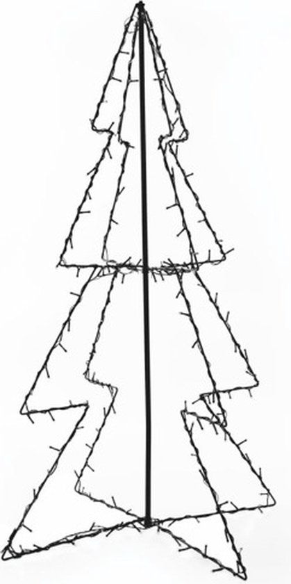 vidaXL Kegelkerstboom 160 LED Warm Wit Licht 78x120 cm