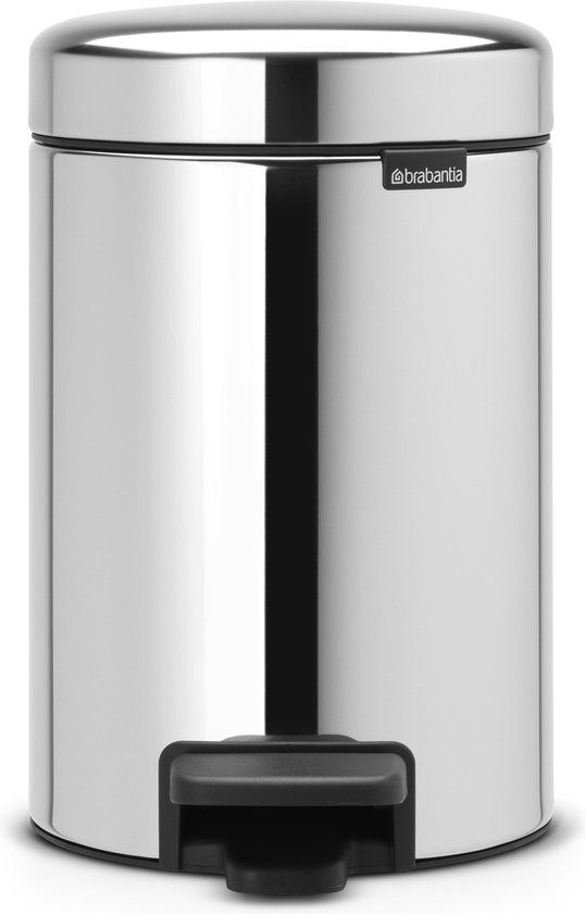 Brabantia NewIcon Prullenbak - 3 liter - Brilliant Steel