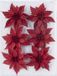 Cosy & Trendy Decoratie bloemen - rozen - 6x - rood glitter - op ijzerdraad - 8 cm