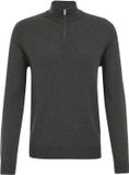 WE Fashion Heren trui met rits Greyish green XXXL