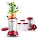 GOURMETmaxx Mr. Magic Mixer | Smoothie Maker mit XXL-Zubehörpaket | Standmixer 18-tlg. | Blender mit auslaufsicheren Frischhaltedeckeln | Food Processor für Shakes, Smoothies etc.