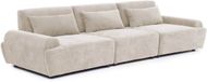 Oviala - Canapé modulaire 3 places avec dossier réglable 303 cm écru - Callisto