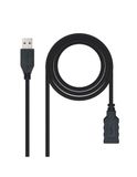 USB 3.0-kabel type A/M-A/H, zwart, 3,0 m