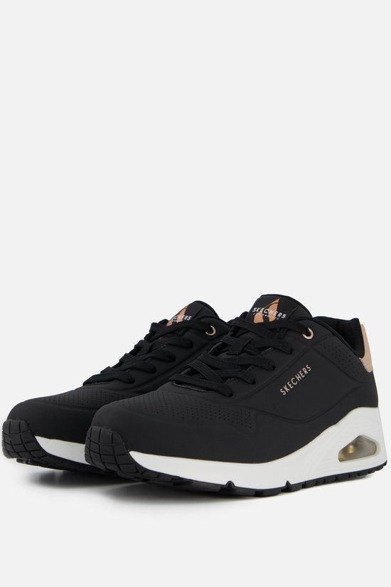 Skechers Uno - Golden Air Dames Sneakers - Zwart/Wit - Maat 41