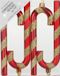 Inge-glas Inge's Christmas Decor Gmbh Kersthangers - 4x - zuurstokken - rood - kunststof - 14 cm