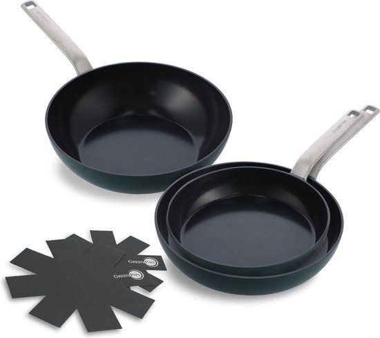 GreenPan GP-EVO FMorGre HAlu Magn Bl 5-delige pannenset - donker groen