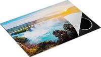 Chefcare Inductie Beschermer Watervallen bij Zonsondergang 75x50 cm - Multicolor