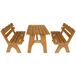 Tuinbankje.nl Freital Grenen picknickset 120cm