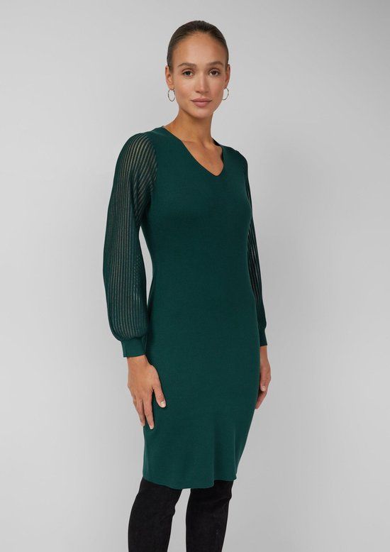 s.Oliver BLACK LABEL midi jurk petrol