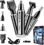 Kemei KM-6680 4-in-1 Nose, Beard, Ear & Eyebrow Trimmer - Silver