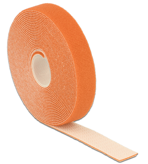 DeLOCK 18747 - Klittenband - Oranje - 2 cm - 1 stuk