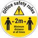 V Safety CV009BB-FS Vsafety Office Safety Rules - Keep 2m afstand zelfklevende vloerstickers, 300 mm x 300 mm