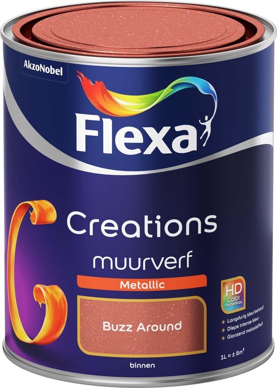 FLEXA Creations - Muurverf Metallic - 4032 - Buzz Around - 1 liter