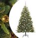 vidaXL Kunstmatige Scharnierende Kerstboom met Kegels Groen 210 cm