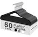 MOERKADA Grote kleerhangers 50 stuks niet-fluwelen dunne plastic hangers voor kleding -Heavy Duty kleerhanger set -ruimtebesparende kasthangers, functionele niet-gevlokte hanger