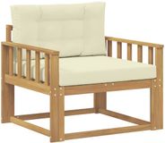 vidaXL - Zitbank - Polyester - Wit