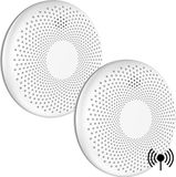Aroha Link Combimelder - 10 jaar batterij - Koppelbare rookmelder & koolmonoxidemelder - Draadloos gekoppelde brandmelder & CO melder - 2 stuks