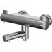 IVY Pact Robinet de thermostat de bain apparent avec bec de bain rétractable et inverseur - Chrome