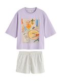 Next Korte pyjama 'Seminal x Lindsey Cherek Waller' pastelgroen / sering / oranje / wit