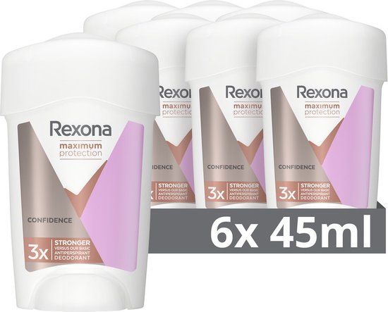 Rexona Women Maximum Protection Confidence Anti-Transpirant Deodorant Stick - 6 x 45ml