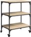vidaXL Keuken Trolley Sonoma Eik 60 x 41 x 76 cm Bewerkt Hout