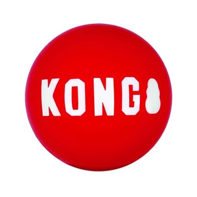 Kong Signature Balls L 8,5 cm - 2 stuks - rood