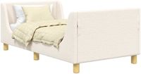 vidaXL Cadre de lit pour enfant avec tête de lit Crème 80 x 160 cm