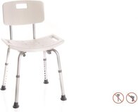 Moretti Douchestoel - Hoogte Verstelbaar - Max. 110kg - Wit/Grijs