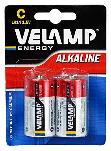 VELAMP LR14/2BP Alkalinebatterij, halve zaklamp lr14 c, 1,5v - blister met 2 batterijen