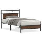 vidaXL Cadre de lit Bois de chêne marron 100x190 cm
