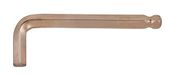 KS Tools 962.0449 BERYLLIUMplus Binnenzeskant haakse stiftsleutel, 10 mm, met kogelkop