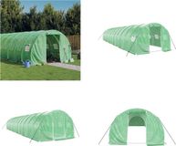 vidaXL Tuinkas met stalen frame, groen, 36 m², 12x3x2 meter