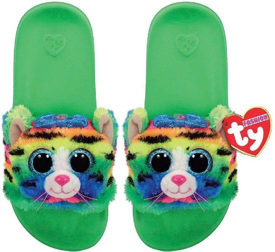 TY Fashion Slippers Tigetly Cat - Maat 36-38 - Dierenprint - Badslippers