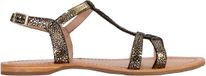 Les tropeziennes par M. Belarbi M.belarbi Hacklio Zwarte Leren Sandalen Dierenprint Vrouwen Maat 37
