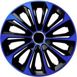 NRM - Wieldoppen 14" - Zwart met Blauw - Set van 4 stuks