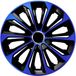NRM - Wieldoppen 14" - Zwart met Blauw - Set van 4 stuks